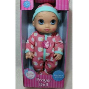 Praying Baby Doll Pink Blue Sleeper & Hat New